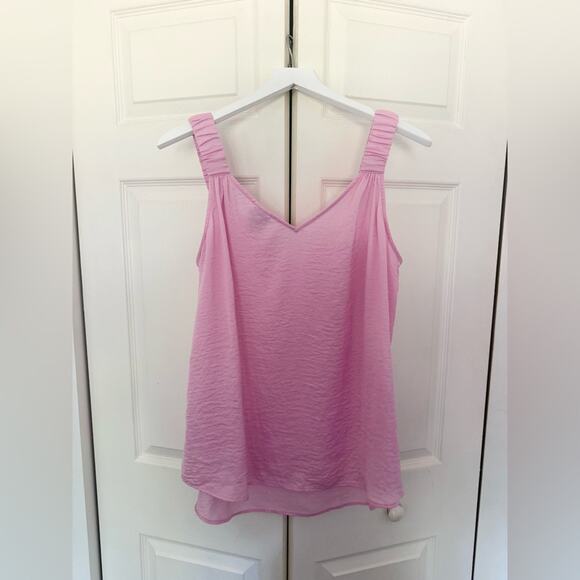 Cabi Rotation Tank Top V-Neck Bubblegum Pink Pastel Flowy Tank Size Large - Picture 7 of 7